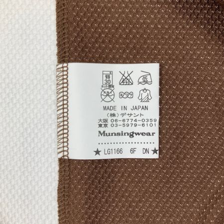  Munsingwear マンシングウェア  ゴルフウェア  サイズLL LG1166 W805 ホワイト×ライトピンク×ブラウン 開封未使用品