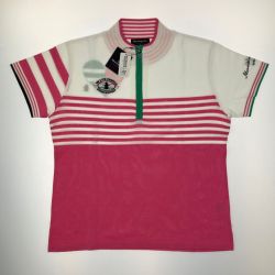 ▽▽ Munsingwear マンシングウェア ゴルフウェア　レディース　SIZE LL LG2926 W618 ホワイト×ピンク Aランク