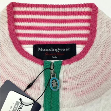  Munsingwear マンシングウェア ゴルフウェア　レディース　SIZE LL LG2926 W618 ホワイト×ピンク