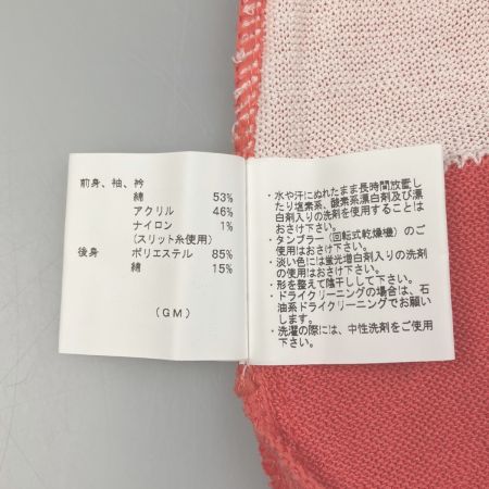  Munsingwear マンシングウェア レディース　ゴルフウェア  ボーダー SIZE LL LG2923 R519 ホワイト×サーモンピンク