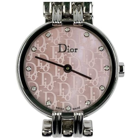  Christian Dior クリスチャンディオール バギラ クォーツ ピンク 12Pダイヤ CD092110
