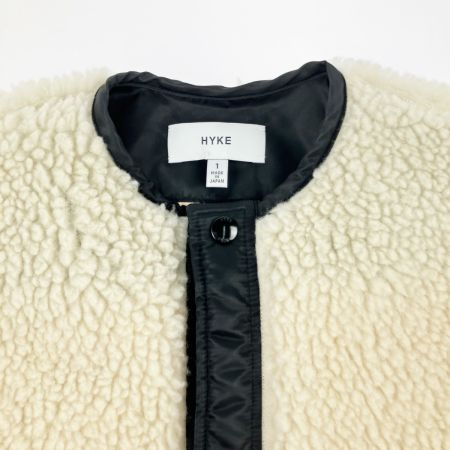  HYKE ハイク レディース ボアジャケット アイボリー size1 17176 012 アイボリー
