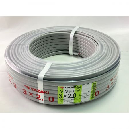  YAZAKI VVFケーブル（PbF） 3×2.0mm 100m 灰 3X2.0