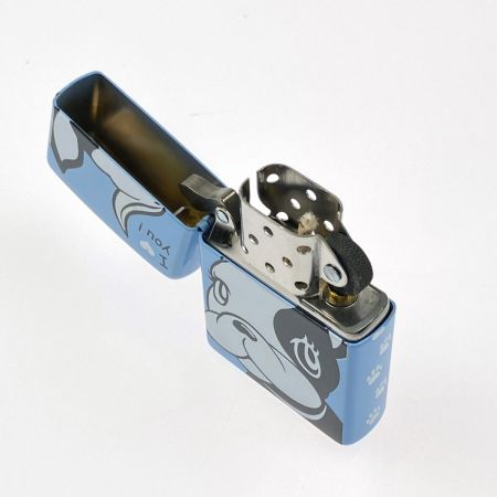   ZIPPO フレンチブルドッグ ブルー 3面加工 ジッポー