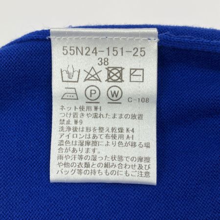  BLUE LABEL レディース コットンニット SIZE 38 55N24-151-25 ブルー
