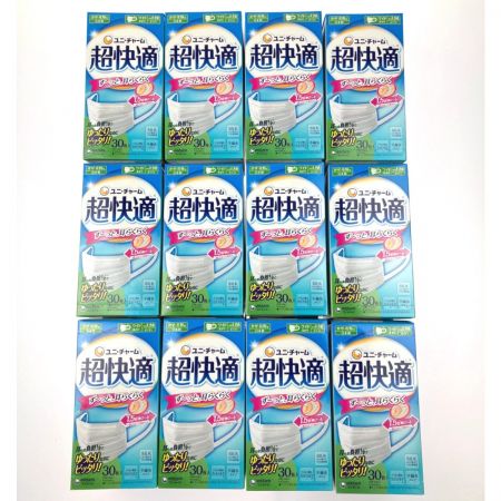  ユニ・チャーム 超快適 マスク プリーツタイプ やや大きめ 30枚入12箱セット