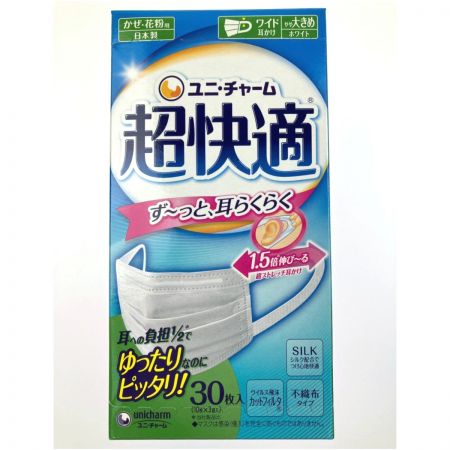  ユニ・チャーム 超快適 マスク プリーツタイプ やや大きめ 30枚入12箱セット