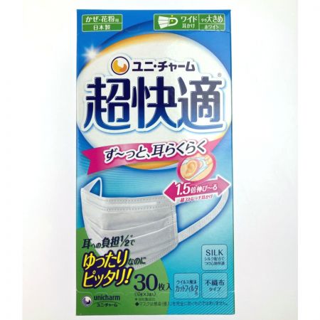  ユニ・チャーム 超快適 マスク プリーツタイプ やや大きめ 30枚入12箱セット