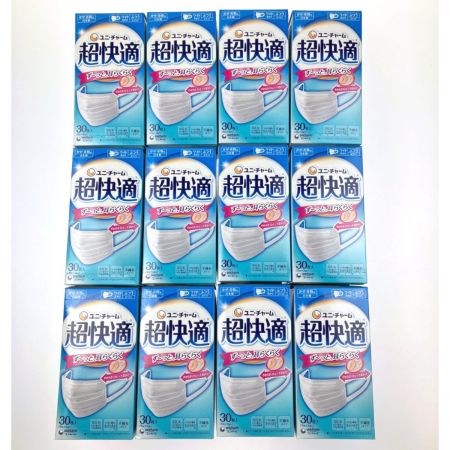  ユニ・チャーム 超快適 マスク プリーツタイプ ふつう 30枚入12箱セット