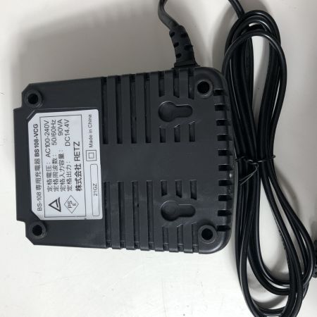 €€ RETZ 充電式ドリルドライバ BS-108VDD-BFS ブラック×ホワイト