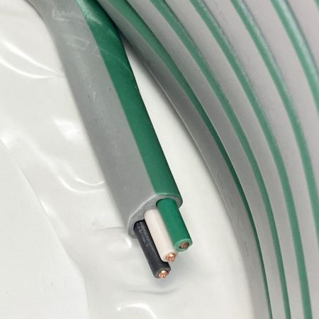  富士電線工業(FUJI ELECTRIC WIRE) VVFケーブル 公団用 黒白緑 3×2.0mm 100m 灰