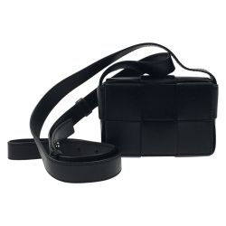 ▽▽ BOTTEGA VENETA ボッテガヴェネタ ショルダーバッグ キャンディカセット ブラック Aランク