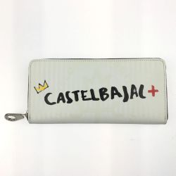 ▽▽ CASTELBAJAC カステルバジャック 長財布 ラウンドファスナー 078615 ホワイト Aランク