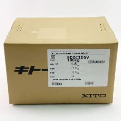 ▽▽ KITO キトー キトーセレクト 電気チェーンブロック 定格荷重100kg 標準揚程1.8m EDXC10SV 未開封 Sランク