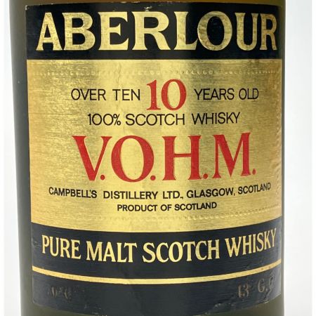  ABERLOUR スコッチウイスキー 10年 VOHM ピュアモルト 700ml 未開栓