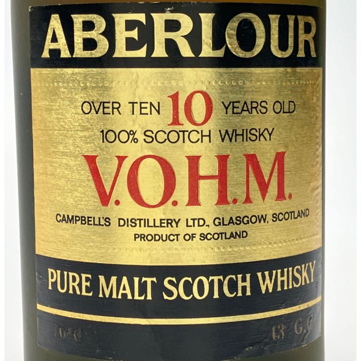 ABERLOUR スコッチウイスキー 10年 VOHM ピュアモルト 700ml 未開栓｜中古｜なんでもリサイクルビッグバン