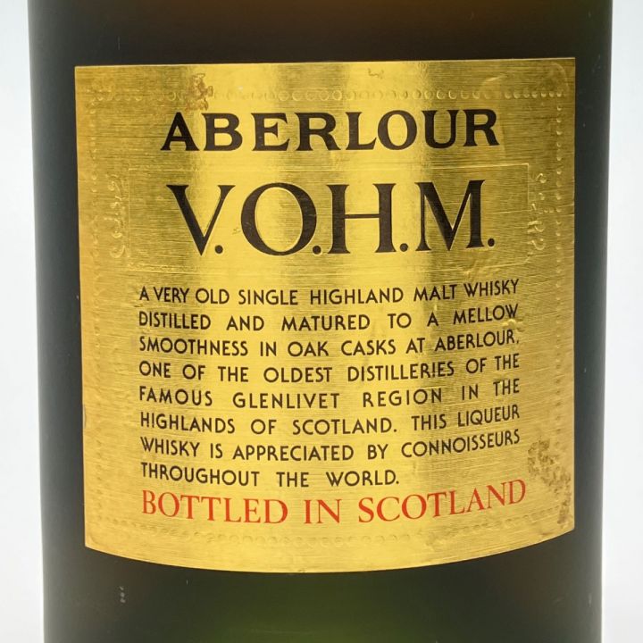 ABERLOUR スコッチウイスキー 10年 VOHM ピュアモルト 700ml 未開栓｜中古｜なんでもリサイクルビッグバン