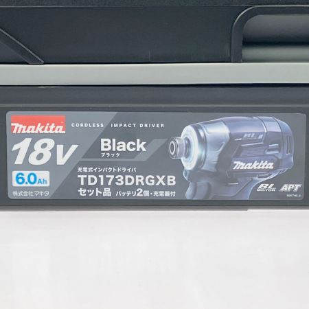  MAKITA マキタ 充電式インパクトドライバ 18V 6.0Ah TD173DRGXB ブラック 開封未使用品
