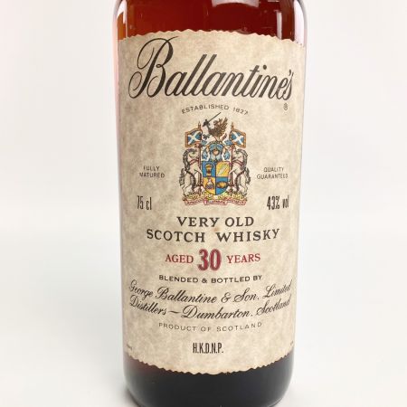  Ballantine's バランタイン 30年 スコッチウィスキー 750ml  43％ 旧ボトル 箱無 未開栓