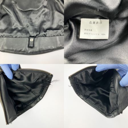  YELLOW CORN イエローコーン ライダース レザージャケット シングル プロテクター 対応 SIZE L ブラック