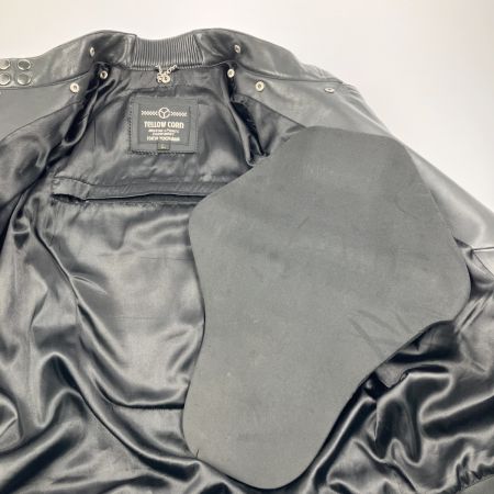  YELLOW CORN イエローコーン ライダース レザージャケット シングル プロテクター 対応 SIZE L ブラック