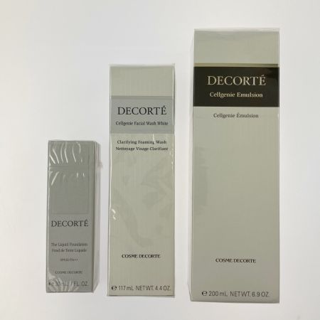  コーセー COSME DECORTE 乳液 洗顔料 リキッドファンデーション201 3個セット  未開封品