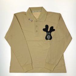 ▽▽ M・U Sports レディース ゴルフウェア ポロシャツ 長袖 ベージュ サイズ34 Bランク