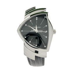 ▽▽ HAMILTON ハミルトン ベンチュラ レザーストラップ  箱・取説付  H244112 Bランク