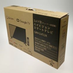 ▽▽ YAMAZEN 山善 ハイビジョン スマートテレビ 24インチ チューナー非搭載 2024年製  QRH-24TL2K 未使用品 Sランク