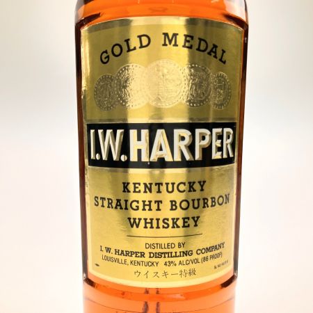   バーボン  I.W.HARPER GOLD MEDAL 86 750ml 43％  未開栓