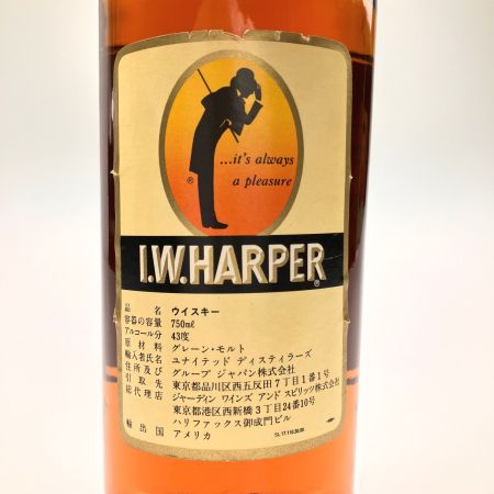   バーボン  I.W.HARPER GOLD MEDAL 86 750ml 43％  未開栓