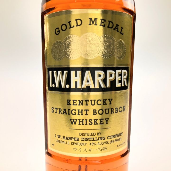 バーボン I.W.HARPER GOLD MEDAL 86 750ml 43％ 未開栓｜中古｜なんでもリサイクルビッグバン