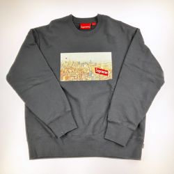 ▽▽ Supreme シュプリーム メンズ エアリアル クルーネック プリント スウェット 12 Week FW 20 Supreme Aerial Crewneck ブラック Bランク