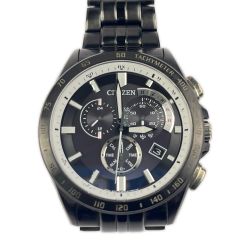 ▽▽ CITIZEN シチズン シチズンコレクション エコ・ドライブ電波時計 クロノグラフ E610-S076641 Bランク