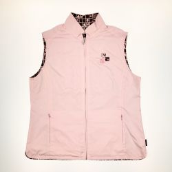 ▽▽ Munsingwear マンシングウェア レディース ゴルフウェア ベスト リバーシブル SIZE LL ライトピンク Aランク