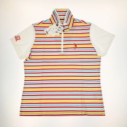 ▽▽ adabat アダバット レディース ゴルフウェア SIZE 42 マルチボーダー 開封未使用品 Aランク