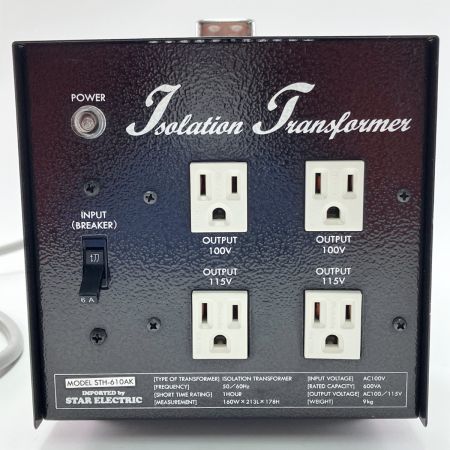  SUZUKID オーディオ用変圧器 アイソレーション電源トランス STH-610AK