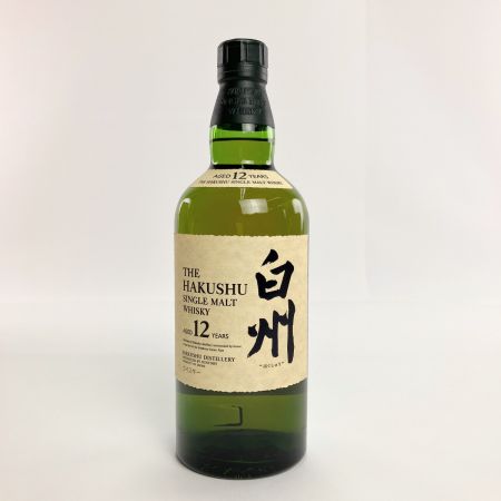 【北海道内限定発送】 HAKUSHU 白州/サントリー シングルモルト ウイスキー 12年 700ml 未開栓