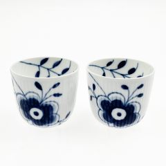  ROYAL COPENHAGEN ロイヤル・コペンハーゲン キャンドルホルダー ブルーフルーテッド 2Pセット Bランク