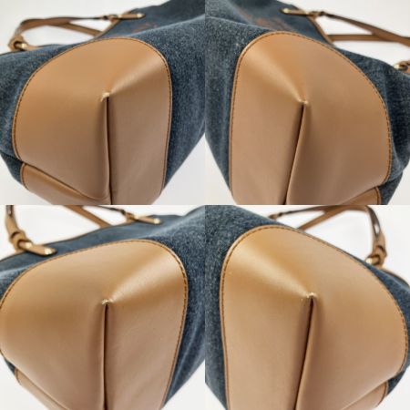  GUCCI グッチ クラフト デニム トートバッグ  348715 ブルー x ブラウン