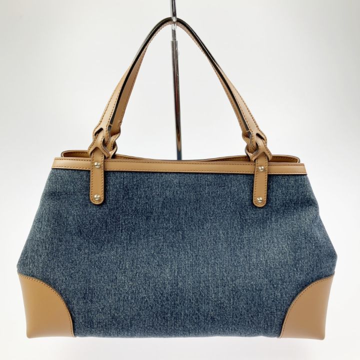 GUCCI グッチ クラフト デニム トートバッグ 348715 ブルー x ブラウン