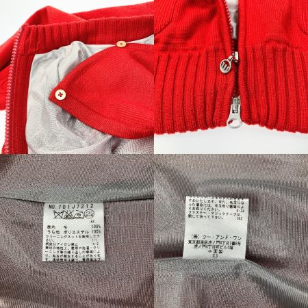   レディース  ゴルフウェア M.U SPORTS カーディガン ニット パーカー サイズ 44 レッド