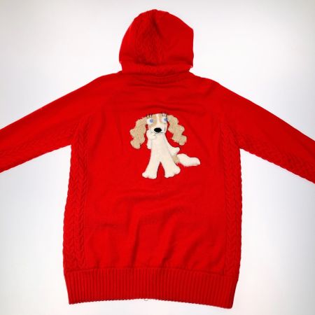   レディース  ゴルフウェア M.U SPORTS カーディガン ニット パーカー サイズ 44 レッド