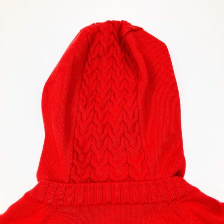   レディース  ゴルフウェア M.U SPORTS カーディガン ニット パーカー サイズ 44 レッド