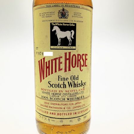  WHITE HORSE ホワイトホース スコッチウイスキー Fine Old Scotch Whisky 43度 760ml 未開栓