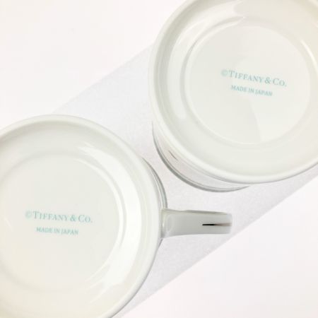  Tiffany & Co. ティファニー プラチナブルーバンド マグカップ ペア 箱付 開封未使用品