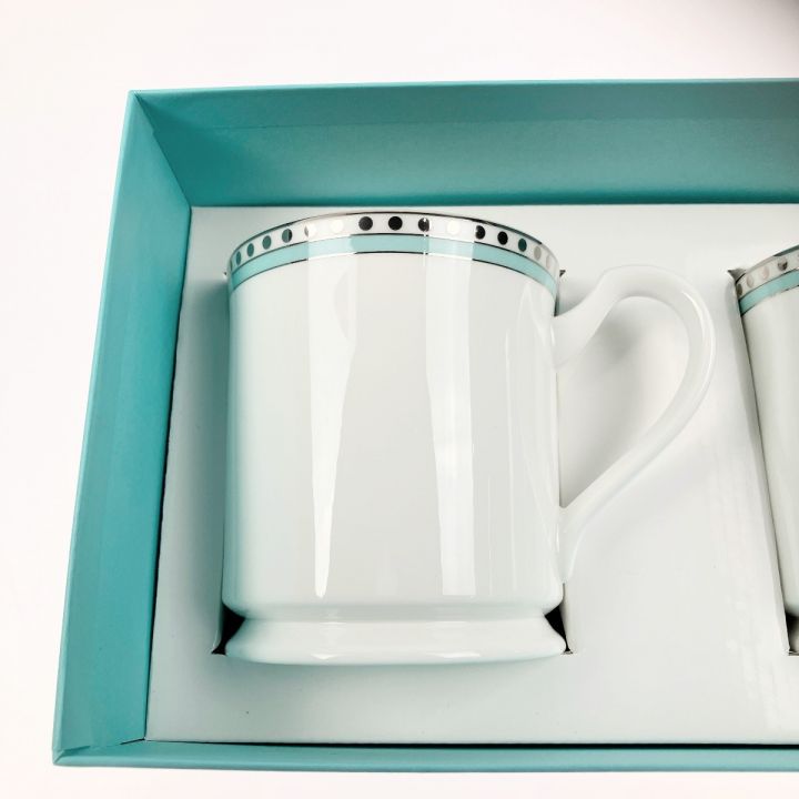 Tiffany & Co. ティファニー プラチナブルーバンド マグカップ ペア 箱付 開封未使用品｜中古｜なんでもリサイクルビッグバン