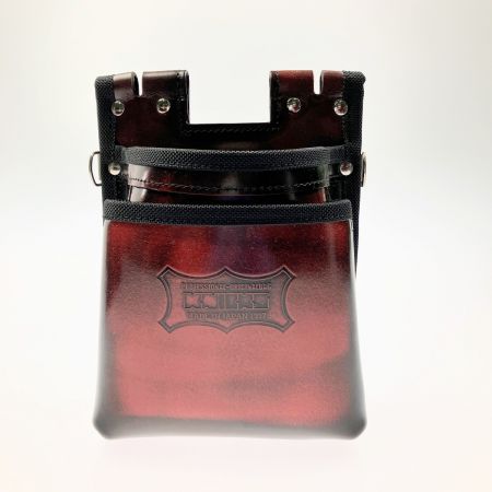  KNICKS 2段腰袋 鳶職向仕様 アドバンガラス革 箱付 ADV-201TB-R レッド