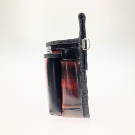  KNICKS 2段腰袋 鳶職向仕様 アドバンガラス革 箱付 ADV-201TB-R レッド