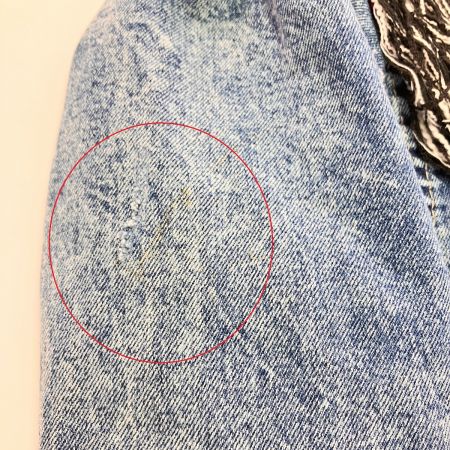  ZARA ザラ レディース フリンジ ネイティブ柄 ダメージ加工 Gジャン SIZE S